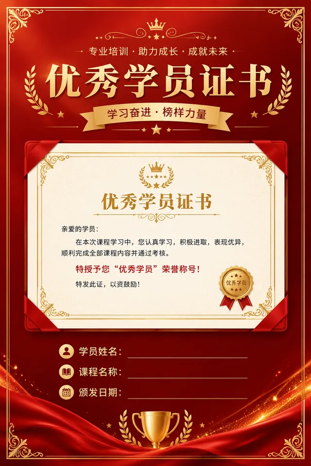 课程结业证书