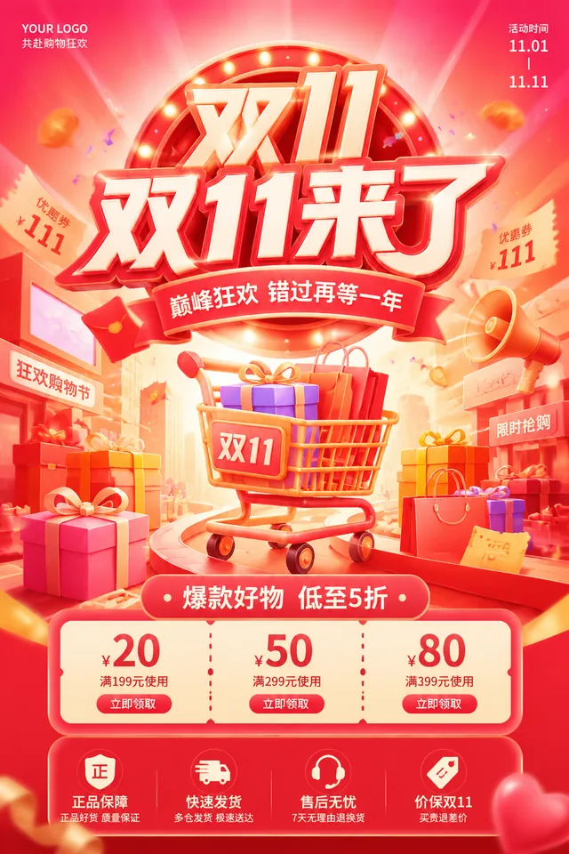 双11促销海报