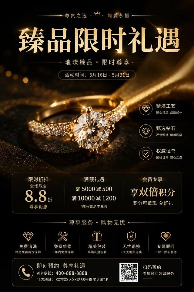 珠宝卖货海报