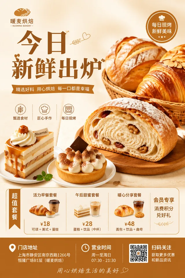 烘焙店上新海报