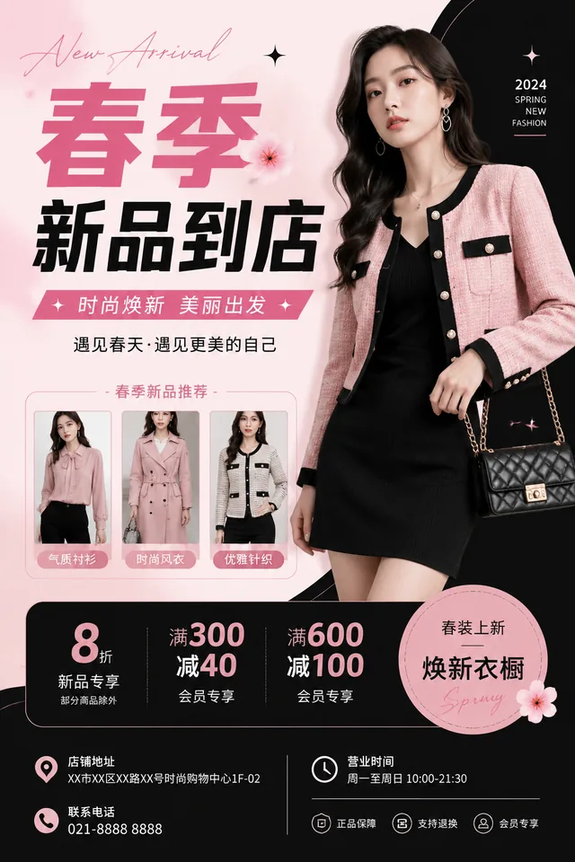 服装店上新海报
