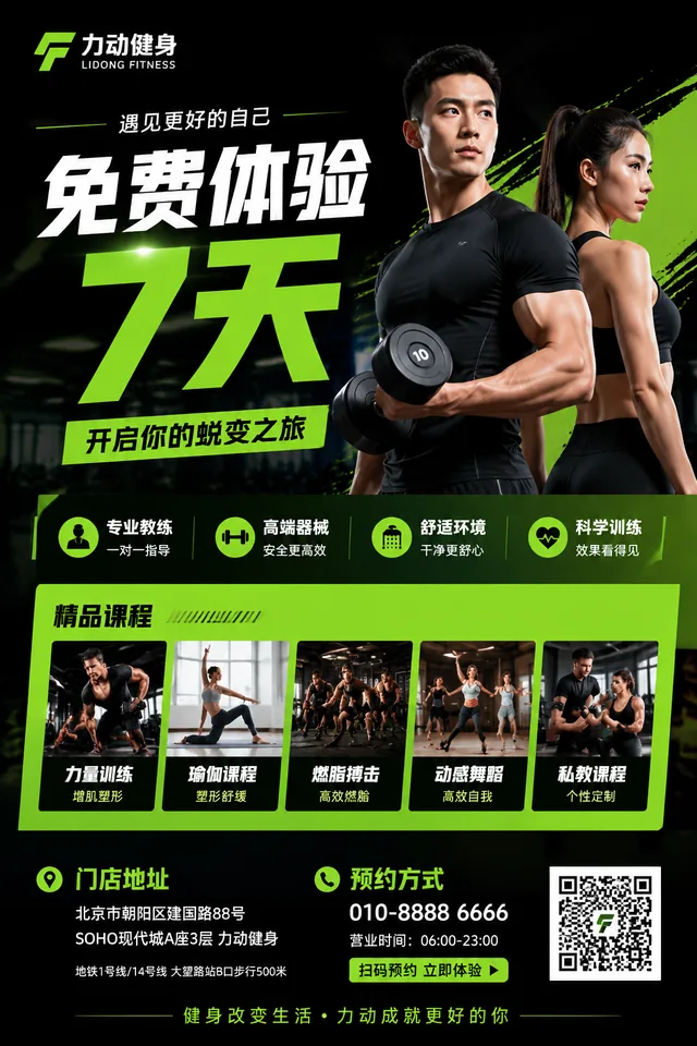 健身房体验海报